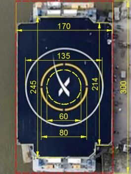 Photo originally tweeted (and since deleted) by Elon Musk of the landing platform